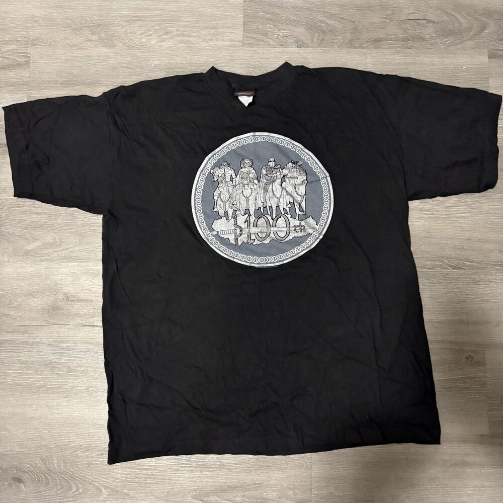 Vintage 1998 Highlander 100th Episode Four Horsemen Promo T Shirt VTG
